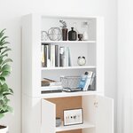 vidaXL Buffet haut Blanc Bois d'ingénierie