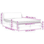 vidaXL Lit avec matelas taupe 120x200 cm tissu