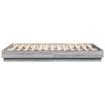 vidaXL Cadre de lit sonoma gris 160x200 cm bois d'ingénierie