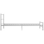 vidaXL Cadre de lit Blanc Métal 100 x 200 cm