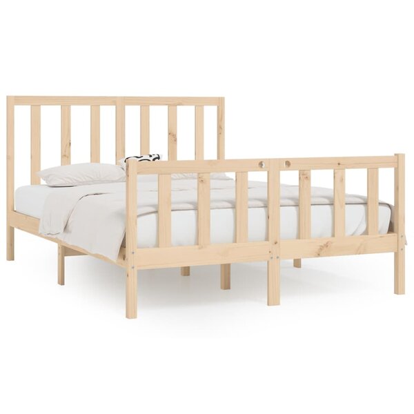 vidaXL Cadre de lit Bois massif 140x200 cm