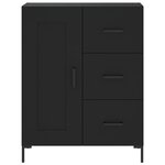 vidaXL Buffet haut Noir 69 5x34x180 cm Bois d'ingénierie