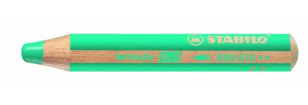 Crayon WOODY 3 en 1 Extra large Vert jade clair STABILO