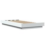 vidaXL Cadre de lit blanc 90x190 cm bois d'ingénierie