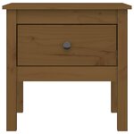 vidaXL Tables d'appoint 2Pièces Marron miel 50x50x49cm Bois massif de pin