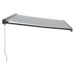 vidaXL Auvent rétractable anthracite et blanc 4x3 m tissu et aluminium