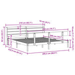 vidaXL Cadre de lit sans matelas blanc 200x200 cm bois massif de pin