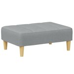 vidaXL Canapé-lit à 2 places avec repose-pied gris clair tissu