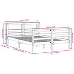 vidaXL Cadre de lit sans matelas cire marron 140x200cm bois pin massif