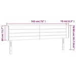 vidaXL Tête de lit à LED Noir 183x16x78/88 cm Tissu