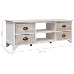 vidaXL Meuble TV 108x30x40 cm Bois de Paulownia solide