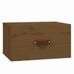 vidaXL Table de chevet murale Marron miel 40x29 5x22 cm
