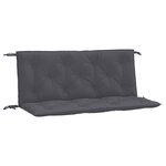 vidaXL Coussins de banc de jardin lot de 2 anthracite tissu Oxford