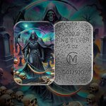 Pièce de monnaie en Argent g 62.2 (2 oz) Millésime 2024 Cast Bar GRIM REAPER