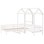 vidaXL Ensemble de lit de jour et de banc et toit 90x190 cm pin massif