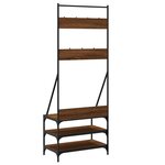 vidaXL Porte-vêtements et rangement des chaussures chêne marron