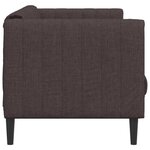vidaXL Canapé à 3 places marron foncé tissu