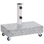 vidaXL Socle de parasol Gris clair 45x25x8 3 cm Granite