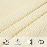 vidaXL Parasol en PEHD rectangulaire 2x4 m Crème