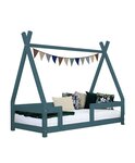 Lit cabane enfant NAKANA 90 x 180 vert pétrole