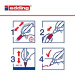 Marqueur craie liquide e4095 fenêtre ardoise verre pointe ogive 4/15mm assortis pochette 4... x 96 EDDING