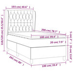 vidaXL Sommier à lattes de lit avec matelas Noir 100x200 cm Velours