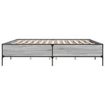 vidaXL Cadre de lit sonoma gris 180x200 cm bois d'ingénierie et métal