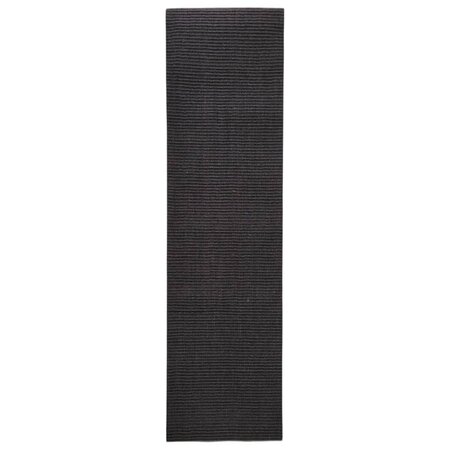 vidaXL Tapis Sisal naturel 66x250 cm Noir