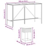 vidaXL Ensemble de bar de jardin 9 Pièces avec coussins noir poly rotin