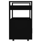 vidaXL Chariot de cuisine Noir 60x45x80 cm Bois d'ingénierie