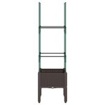 vidaXL Jardinière avec treillis marron 40x40x142 5 cm PP
