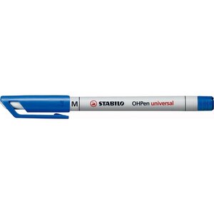 Feutre pour transaprent ohpen encre soluble pte médium bleu x 10 stabilo