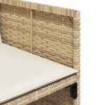 vidaXL Ensemble à manger de jardin et coussins 15 Pièces beige