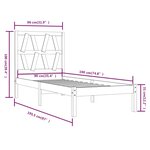 vidaXL Cadre de lit Blanc Bois de pin massif 90x190 cm Simple