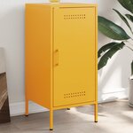 vidaXL Buffet jaune moutarde 36x39x79 cm acier laminé à froid