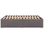 vidaXL Cadre de lit Gris 140x190 cm Similicuir