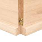 vidaXL Étagère murale 180x50x(2-4) cm bois de chêne massif non traité