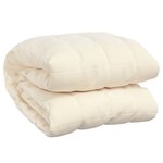 vidaXL Couverture lestée Crème clair 200x200 cm 9 kg Tissu