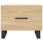 vidaXL Tables basses 2 Pièces chêne sonoma 50x50x40 cm bois d'ingénierie