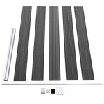 vidaXL Ensemble de panneau de clôture WPC 872x105 cm Noir