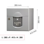 Boîte aux lettres Soléa  2 portes  Gris 7037 mat