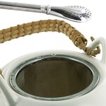 Théière Jiangxi en faïence 1 litre + paille inox avec filtre