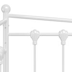 vidaXL Cadre de canapé-lit sans matelas blanc métal 90x200 cm
