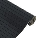vidaXL Tapis rectangulaire noir 70x300 cm bambou