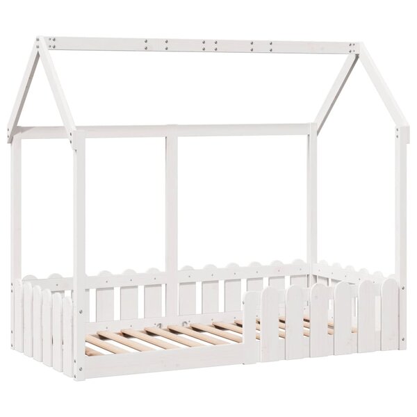 vidaXL Cadre de lit d'enfants forme de maison 80x160cm bois pin massif