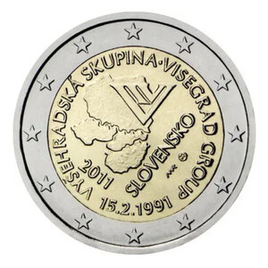 2 euros commémorative Slovaquie 2011 - Groupe de Visegrad.