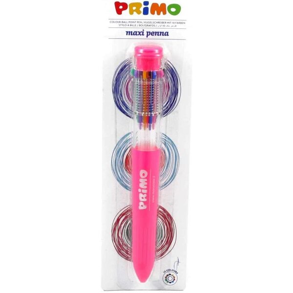 Stylo à bille géant avec 10 couleurs primo
