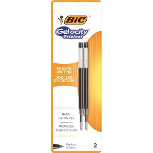 Blister de 2 Recharges Encre Gel 0 7 mm Noir BIC