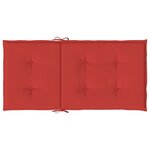 vidaXL Coussins de chaise de jardin à dossier bas lot de 2 rouge