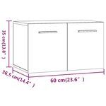 vidaXL Armoire murale Blanc 60x36 5x35 cm Bois d'ingénierie
